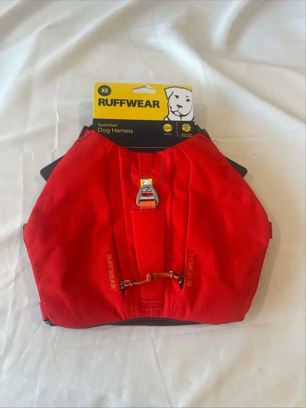 Ruffwear Switchback Dog Back Pack Harness Pockets, Padding, Reflective Red XS